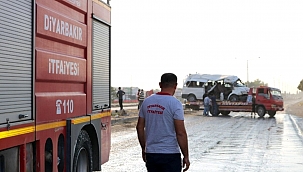 Diyarbakır'daki feci kaza güvelik kamerasına yansıdı
