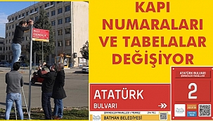 Kapı Numaraları ve Tabelalar Değişiyor