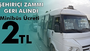 Minibüs Ücreti 2 tlye düşürüldü