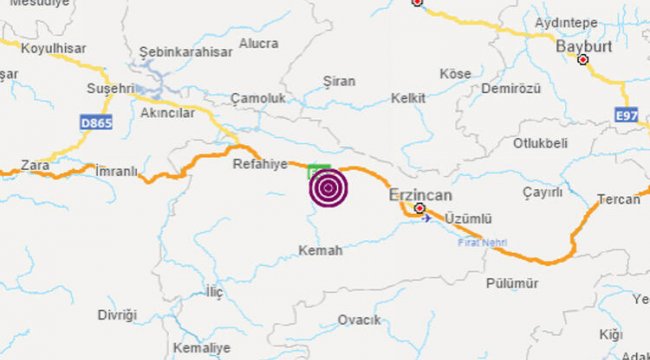 Son dakika... Erzincan'da 4.3 büyüklüğünde deprem!