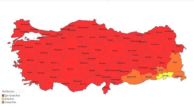 Batman Dahil Nerdeyse Tüm Türkiye Kırmızı