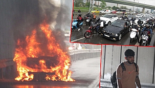 D-100'de korku dolu anlar! Alev topuna döndü