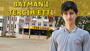 Türkiye Birincisi Batman'ı Seçti
