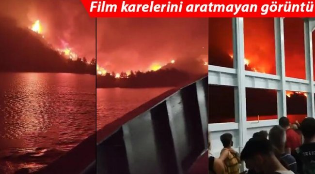 Yunanistan alevlere teslim! Akılmalmaz görüntüler: Yanan evlerine son kez böyle baktılar!