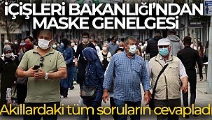 İçişleri Bakanlığından maske genelgesi