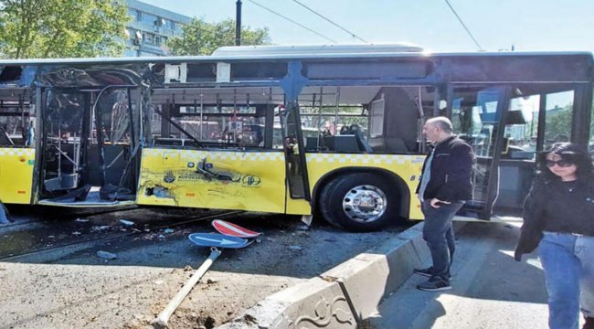 Fatih'te Otobüsle tramvay çarpıştı: 6 Yaralı