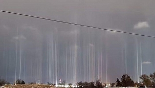 ABD'de ürküten görüntü! Uzaylıların uzay aracından gelen ışınlara benzetildi: Gerçek ise çok farklıydı