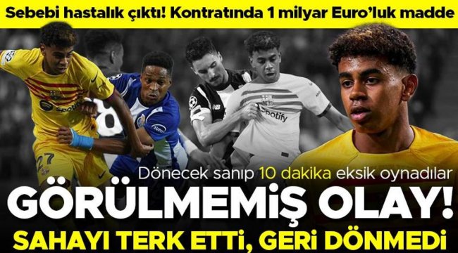 Barcelonalı Lamine Yamal maç oynanırken tuvalete gitti ama geri dönmedi. Barcelona 10 kişi devam etti