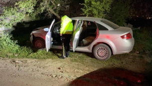 "Dur" ihtarına uymayıp 15 kilometre kaçtı, kaza yapınca yakalandı