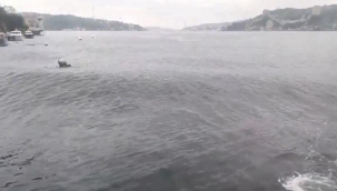 İstanbul'da 6.2 büyüklüğündeki deprem anı Boğaz'da böyle görüntülendi! Dalgalar oluştu