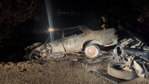 Bursa'da korkunç kaza: Araç alev aldı, yangın ormana sıçradı