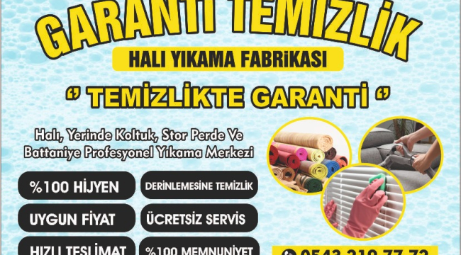 Batman’da Temizliğin Adı: Garanti Temizlik 0543 219 77 72